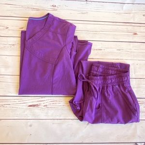 Scrubstar Purple Scrub Set. Large Top. Medium Pants